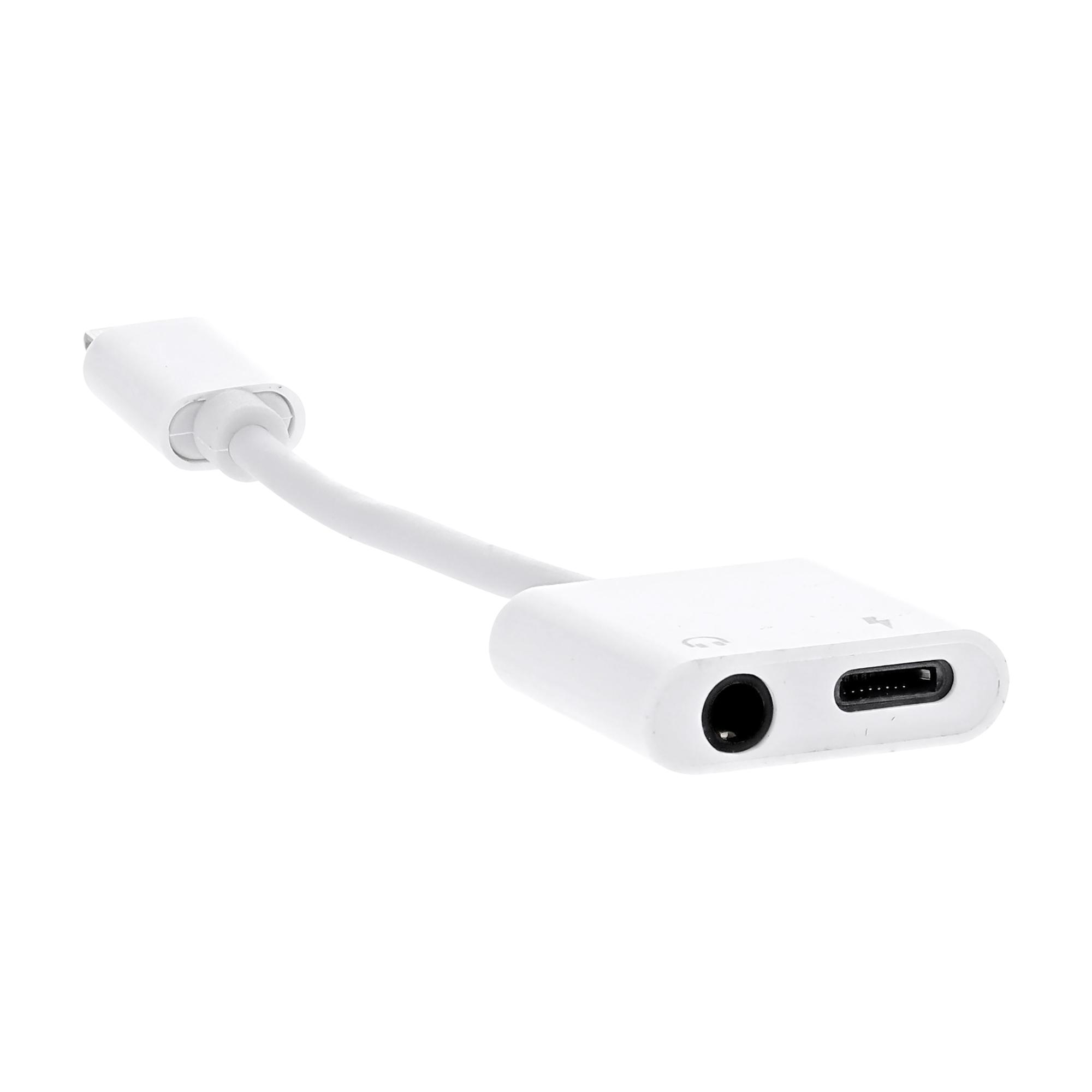 TNB WAY - Adaptador Lightning a jack de 3,5 mm hembra + Lightning hembra - blanco