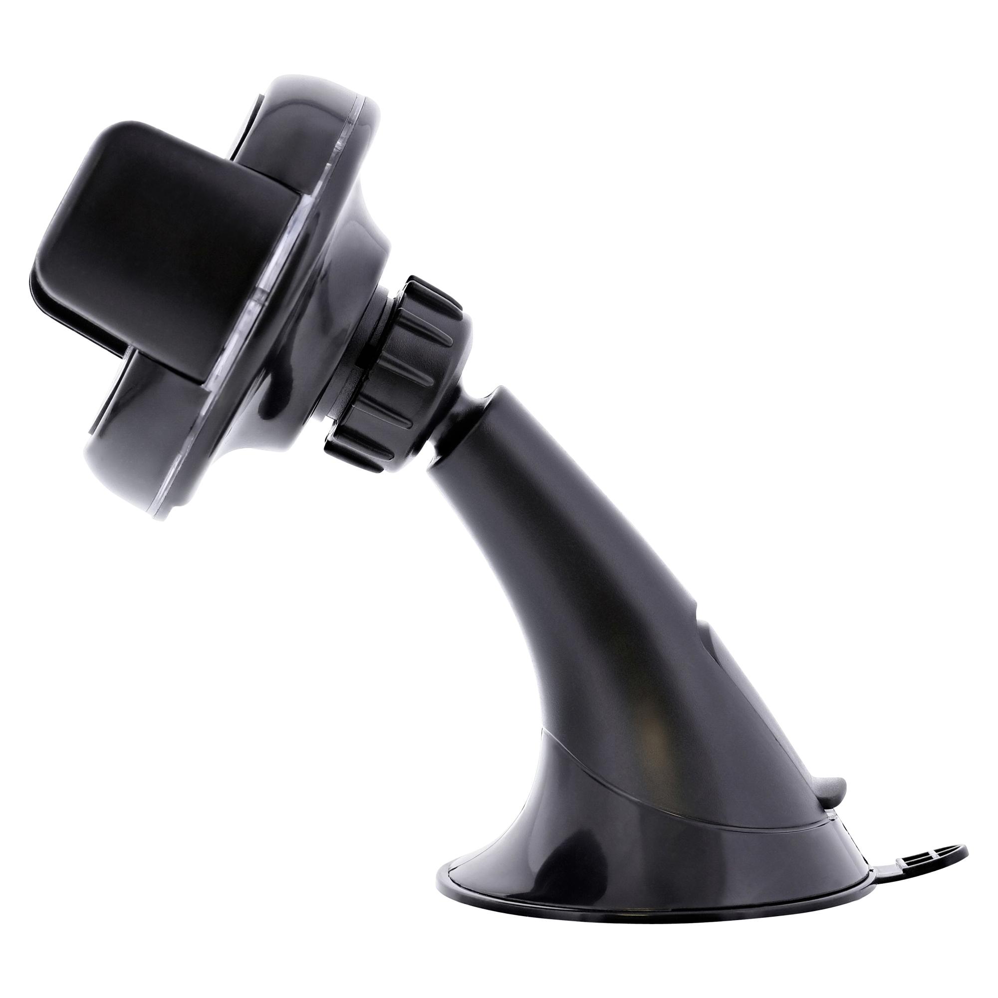 TNB WAY - Cargador de coche de inducción de 10W, soportes 2 en 1 + cable micro USB integrado - Negro