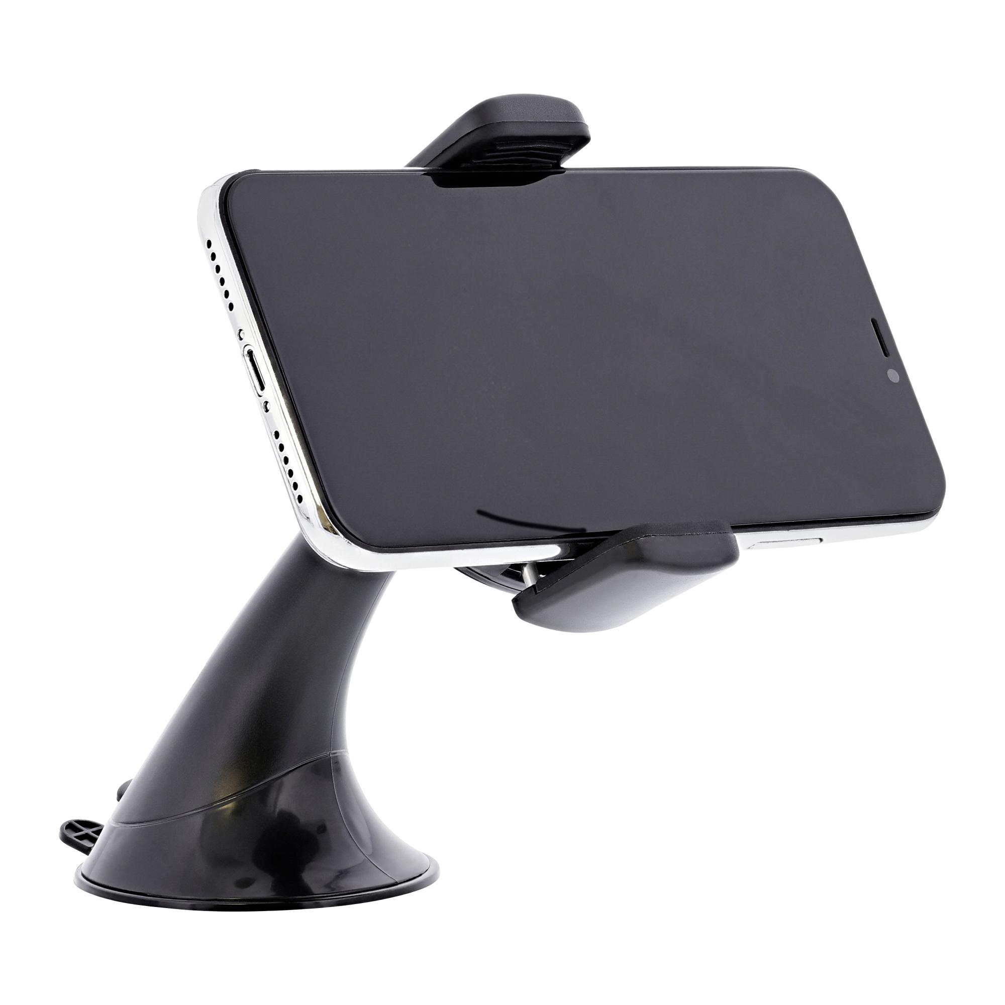 TNB WAY - Cargador de coche de inducción de 10W, soportes 2 en 1 + cable micro USB integrado - Negro