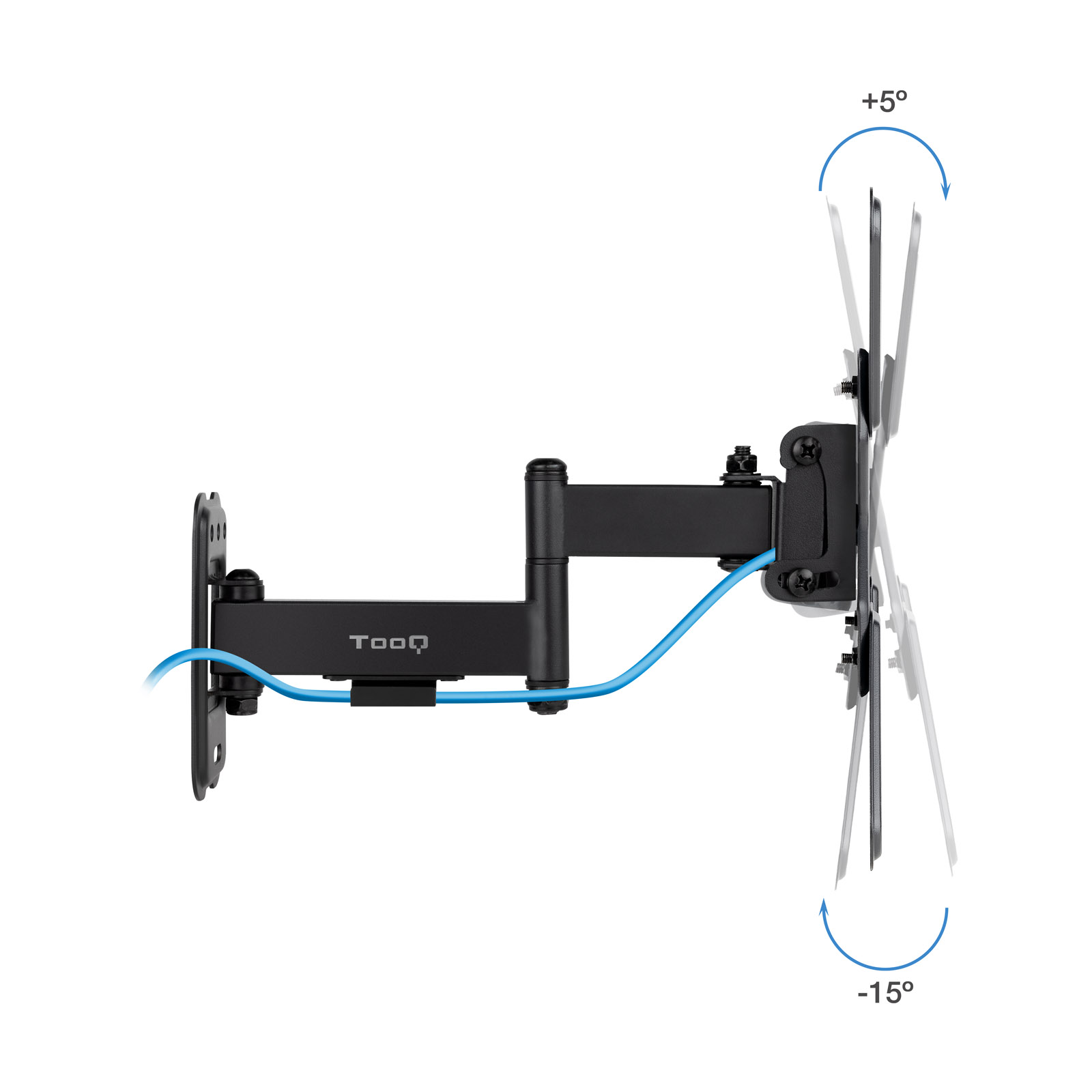TOOQ SOPORTE PARED PANTALLAS 13-43" GIRA/INCLI NEGRO