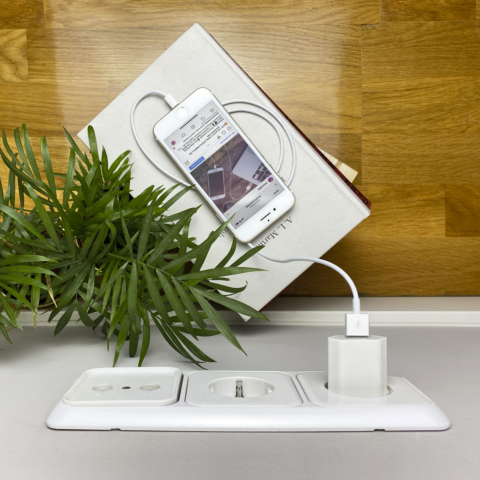 NANOCABLE MINI CARGADOR USB 5V-1A BLANCO