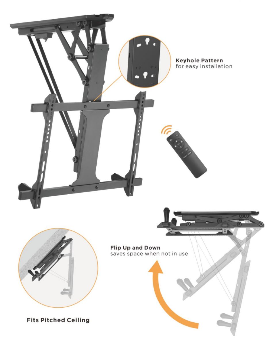 EQUIP Soporte de techo motorizado TV 33"-70