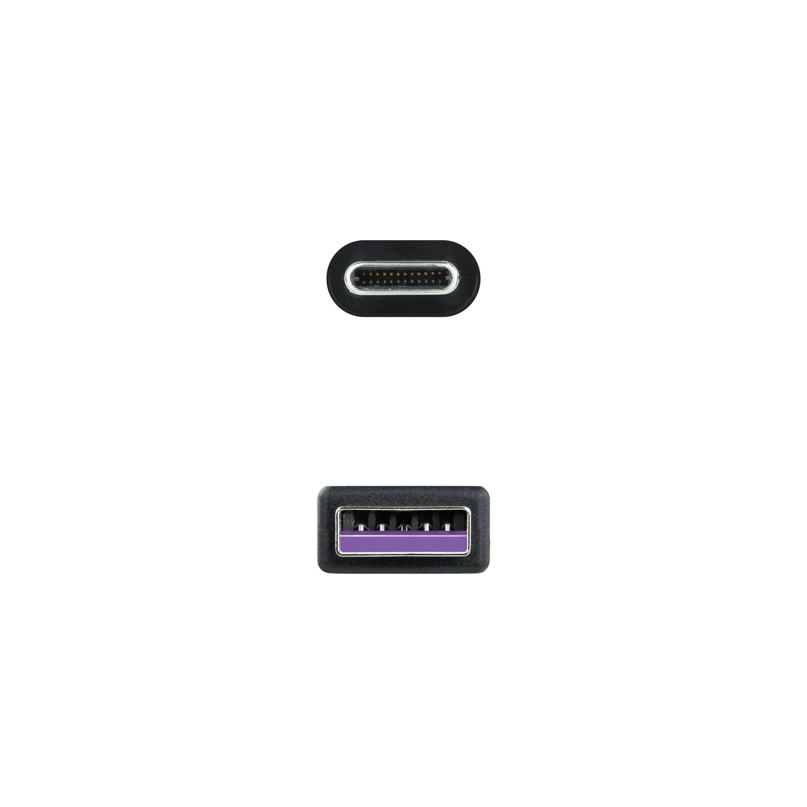 NANOCABLE CABLE USB 2.0 3A, TIPO USB-C/M-A/M, NEGRO, 1.5 M