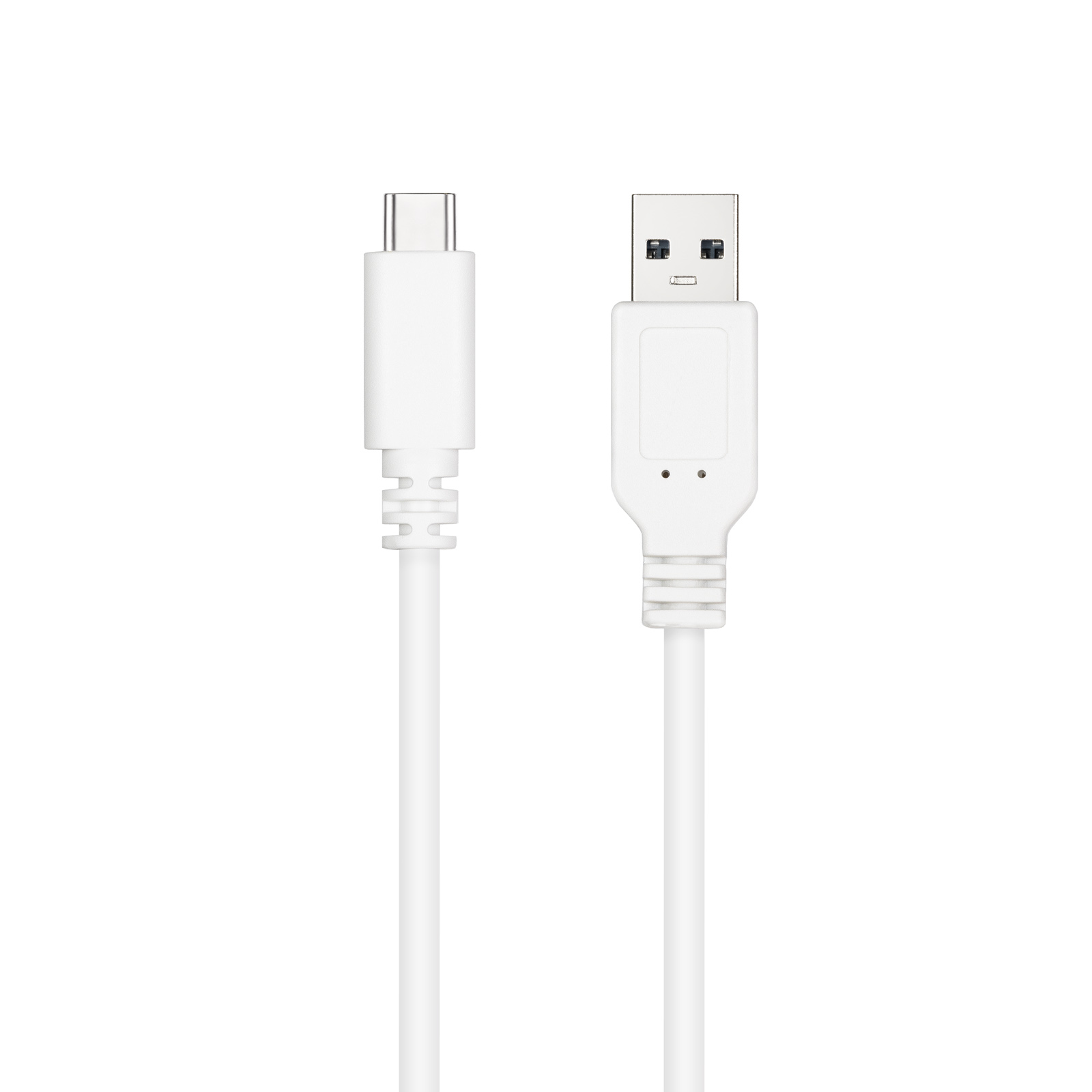 NANOCABLE CABLE USB 2.0 3A, TIPO USB-C/M-A/M, BLANCO, 0.5 M