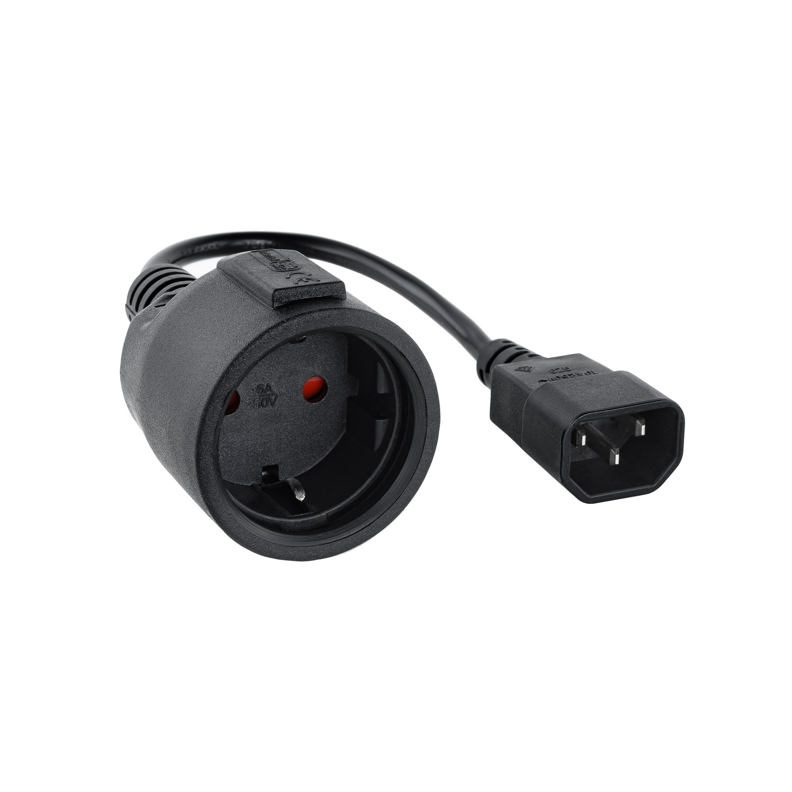 NANOCABLE CABLE ADAPTADOR C14/M a CEE7/H, 16A, 50 CM