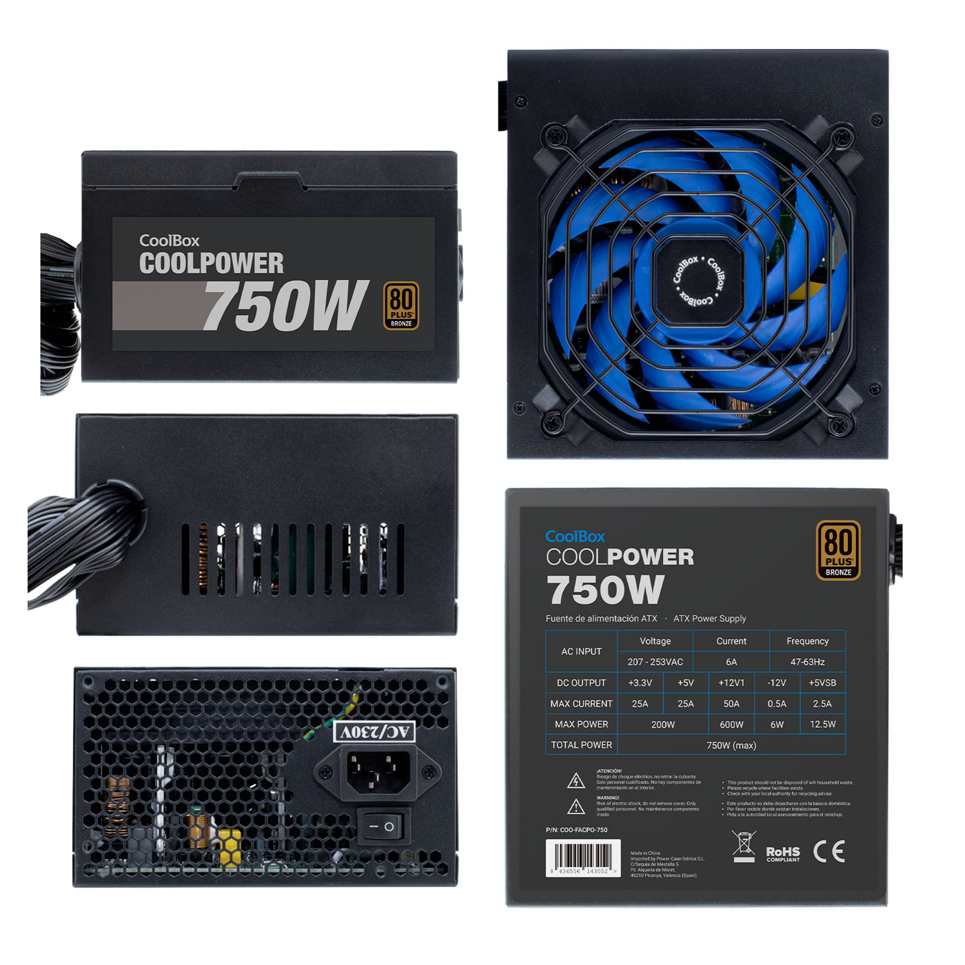 COOLBOX Fuente de alimentacion CoolPower 750W