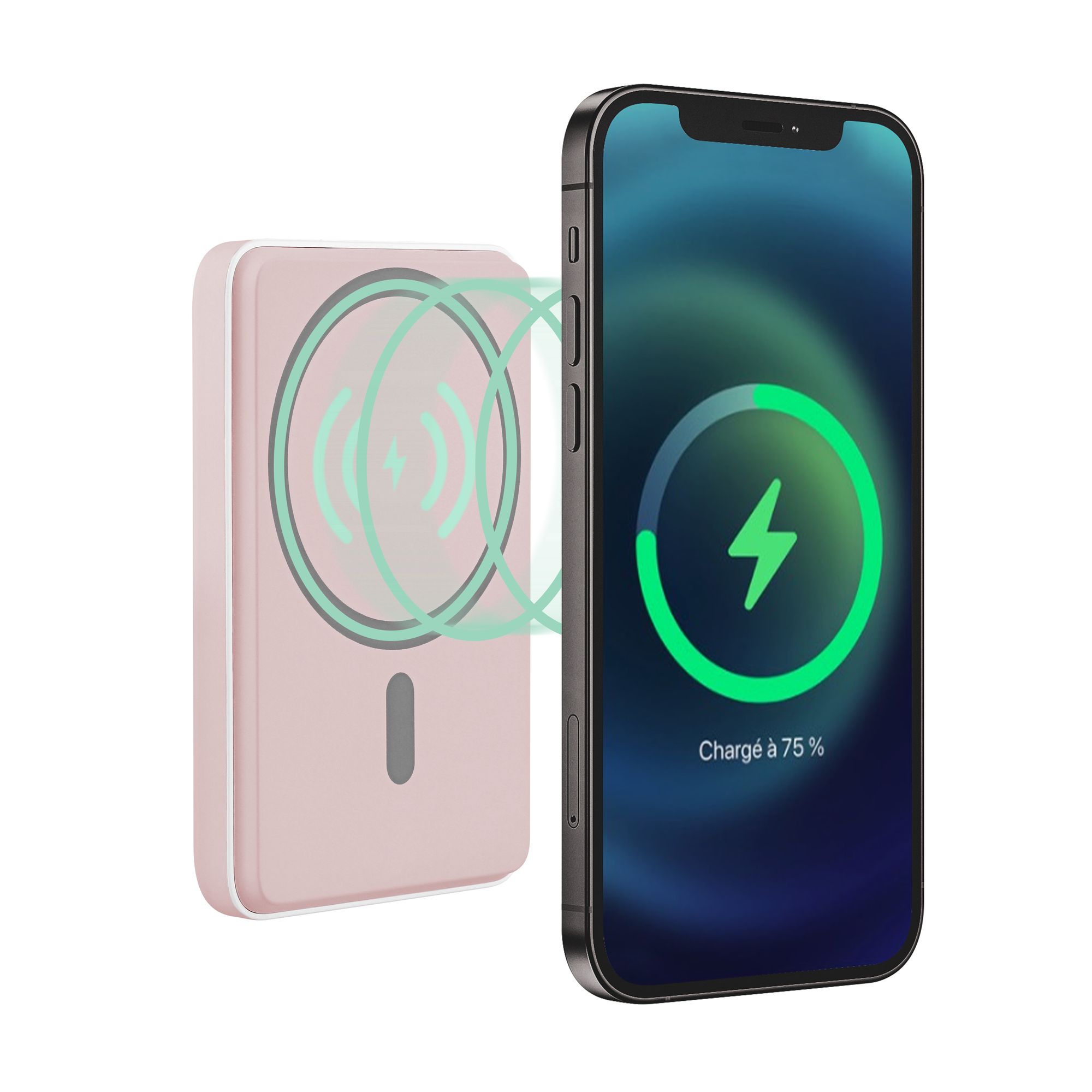 TNB Banco de energia de 5000 mAh compatible con MagSafe - pink