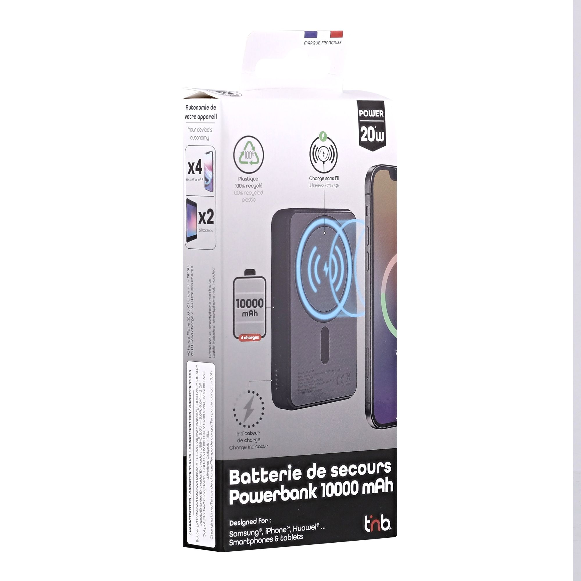 TNB Batterie de secours 10 000 mAh MagSafe - black