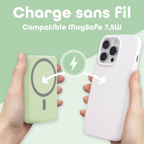 TNB Banco de energia de 5000 mAh compatible con MagSafe - Verde