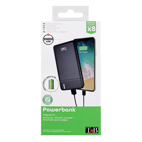 TNB PowerBank Negro 20.000mAh
