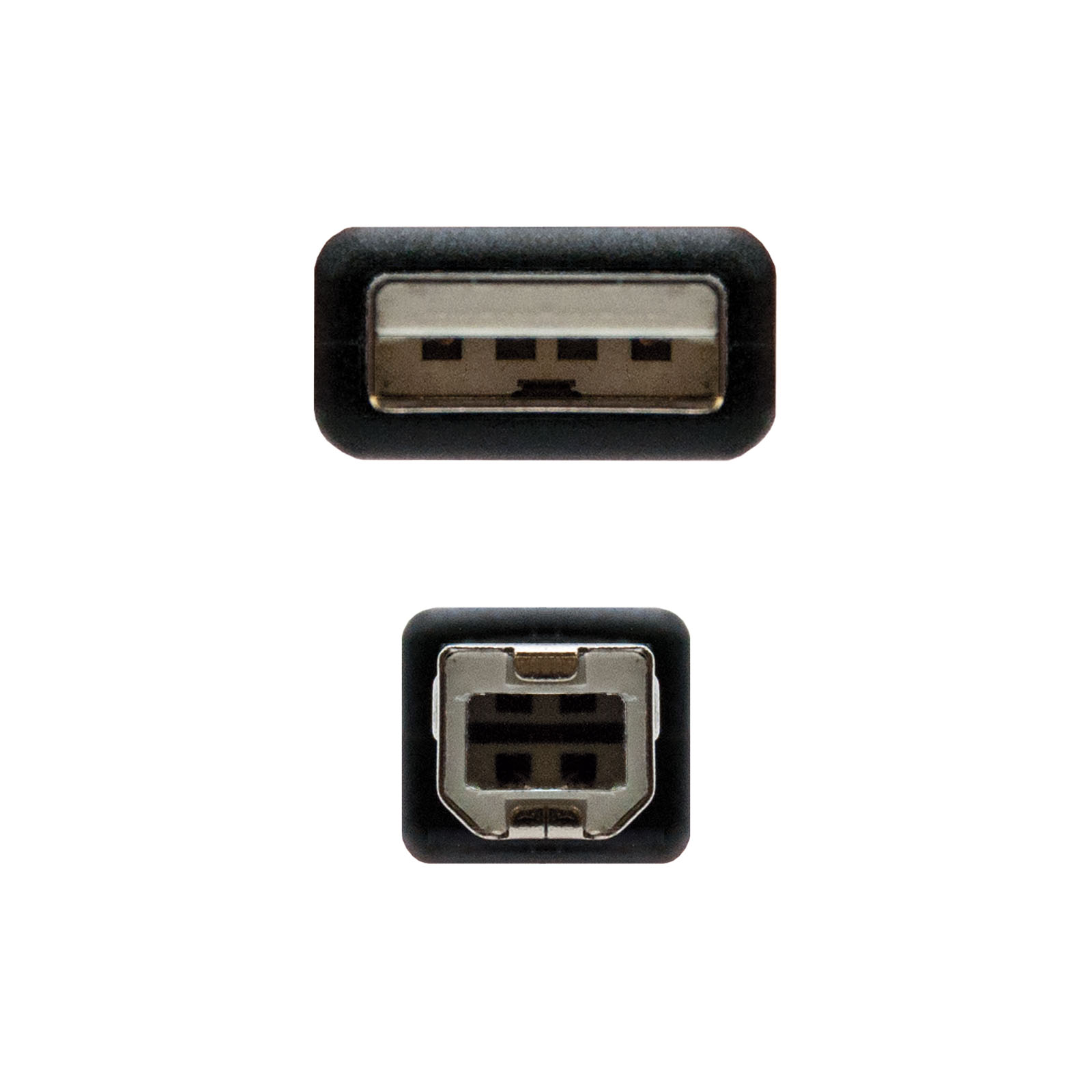 NANOCABLE Cable USB 2.0 impresora, tipo A/M-B/M, negro, 1.8m