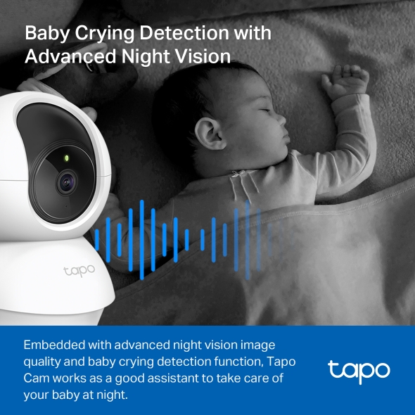 TP-LINK TAPO TC71 Camara de Vigilancia Wi-Fi de 360 Grados con Vista 2K 3MP y Deteccion IA