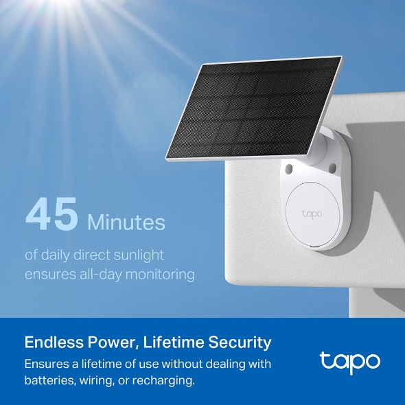 TP-LINK TAPO TC82 KITCamara de Vigilancia Wi-Fi Solar con Bateria Recargable y Deteccion IA
