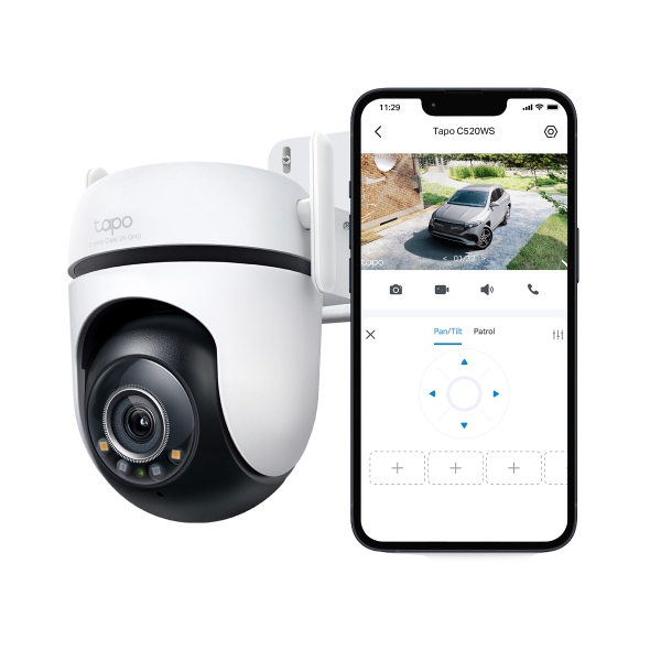 TP-LINK TAPO C520WS Camara de Vigilancia Wi-Fi para Exteriores con Vision Nocturna a Color y Deteccion IA Avanzada
