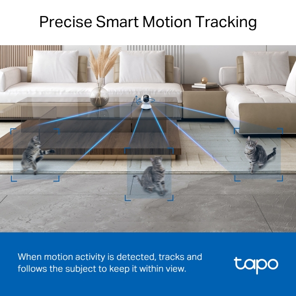 TP-LINK TAPO TC72 Camara de Vigilancia Wi-Fi de 360 Grados con Vista 2K 4MP y Deteccion IA Avanzada