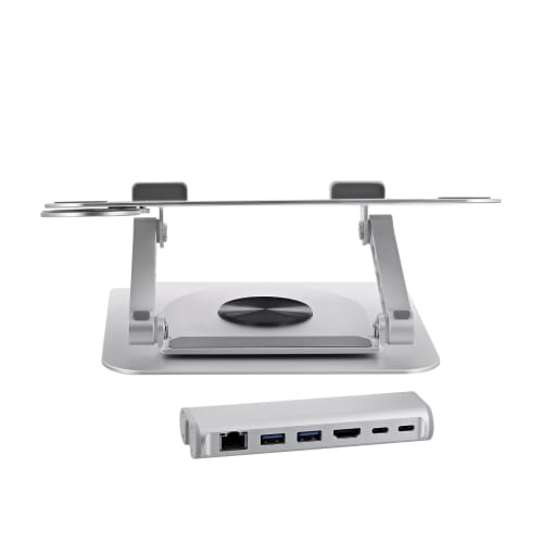 TNB Soporte metalico giratorio de 360° para portatil iClick, blanco