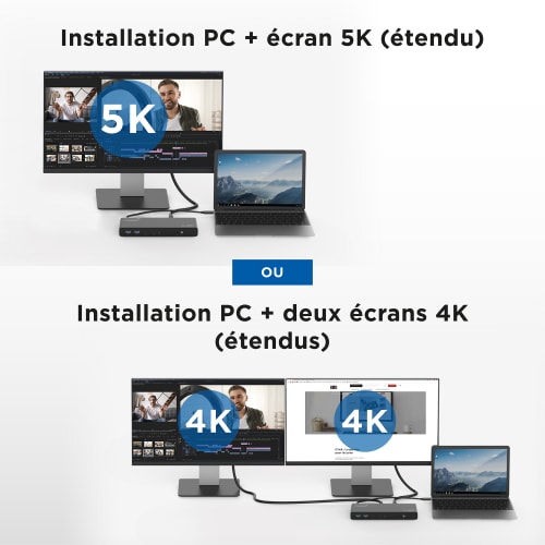 TNB Estacion de acoplamiento de pantalla dual 14 en 1