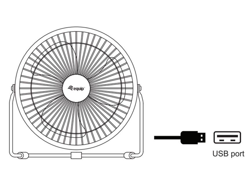 EQUIP Ventilador de refrigeracion USB, 6"