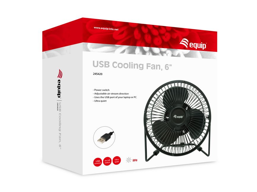 EQUIP Ventilador de refrigeracion USB, 6"