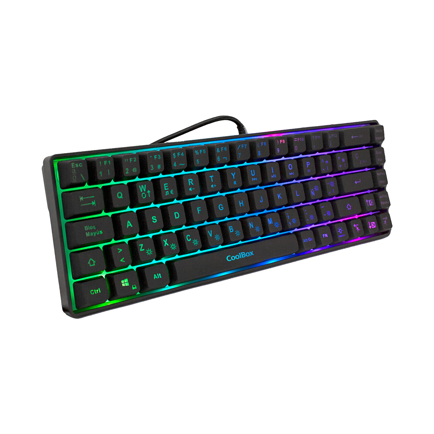 Clavier CoolBox mini TM065 Noir Espagnol Qwerty main image 1