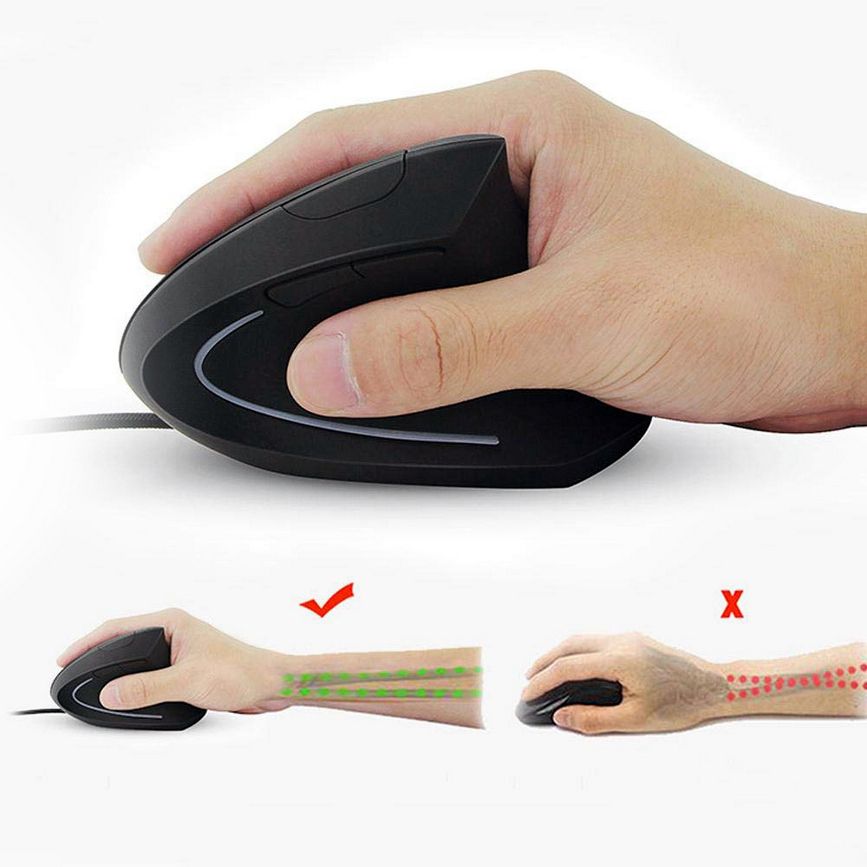 EQUIP Raton vertical ergonomico con cable USB-A