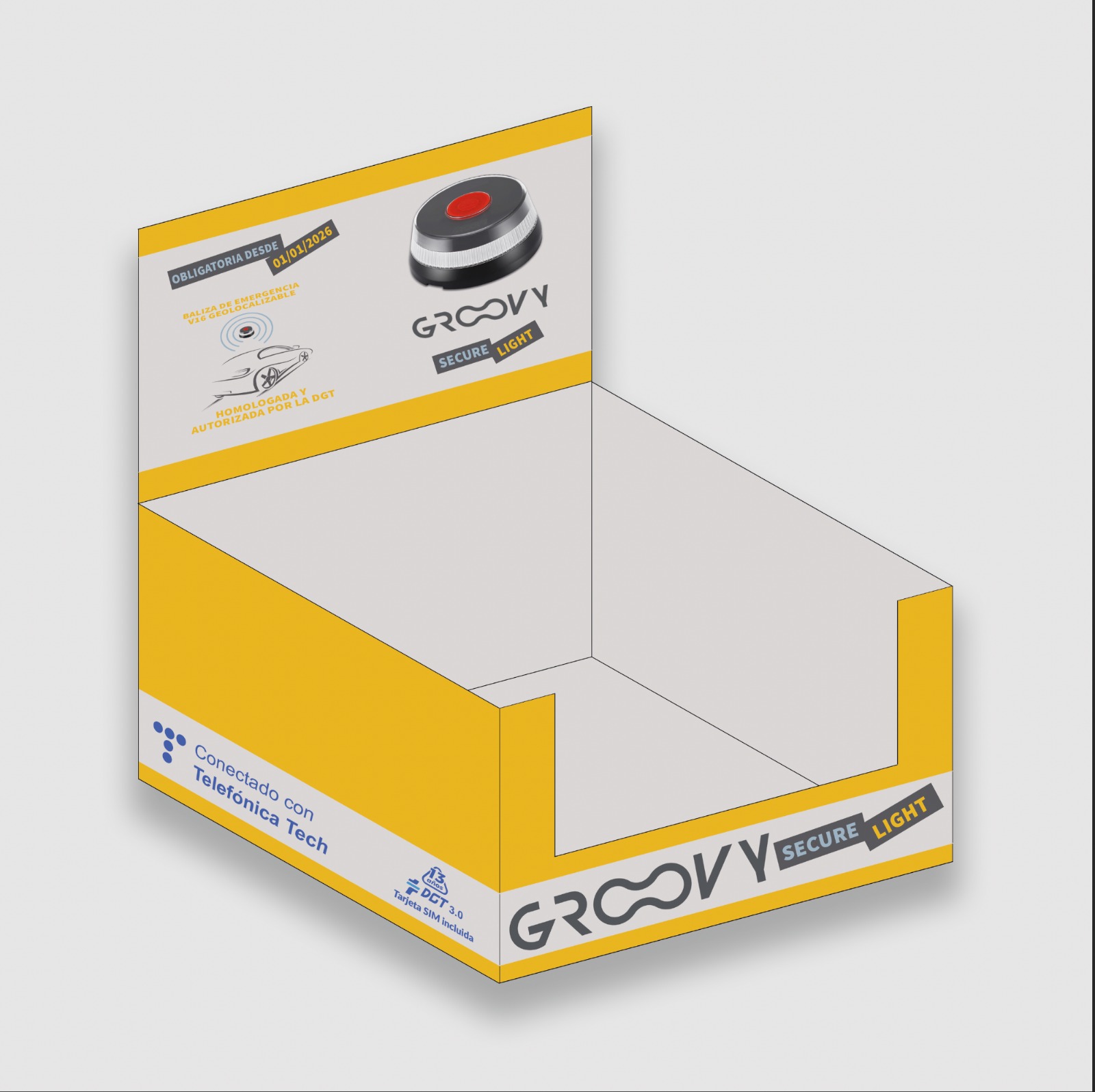 GROOVY kit 6 BALIZAS V16 GEOLOCALIZADA CONECTADA CON D.G.T. 3.0 (precio unidad 24,75€)