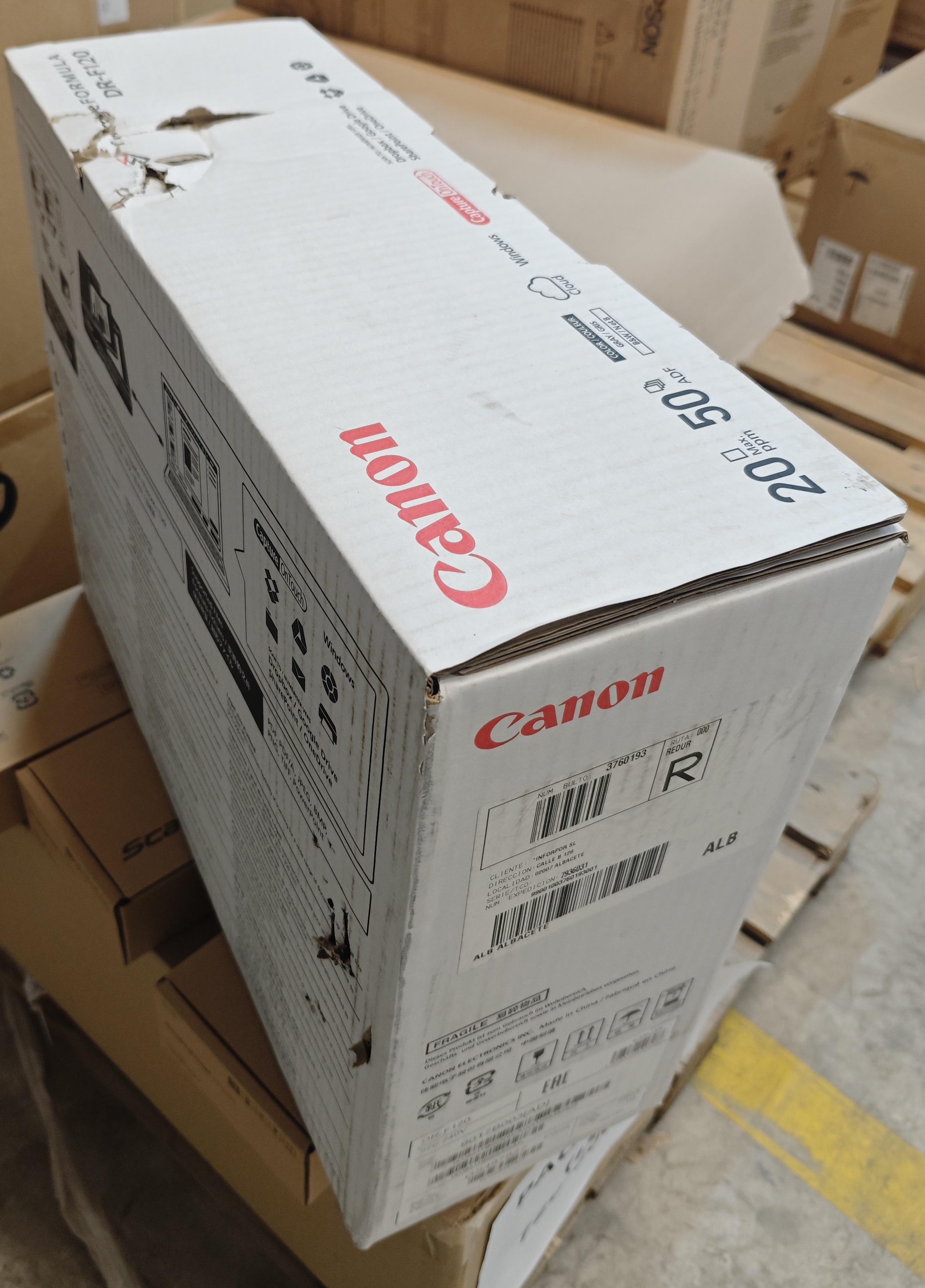 CANON Escaner DR-F120 Sobremesa  -- Caja golpeada pero en buen estado -- Precio rebajado
