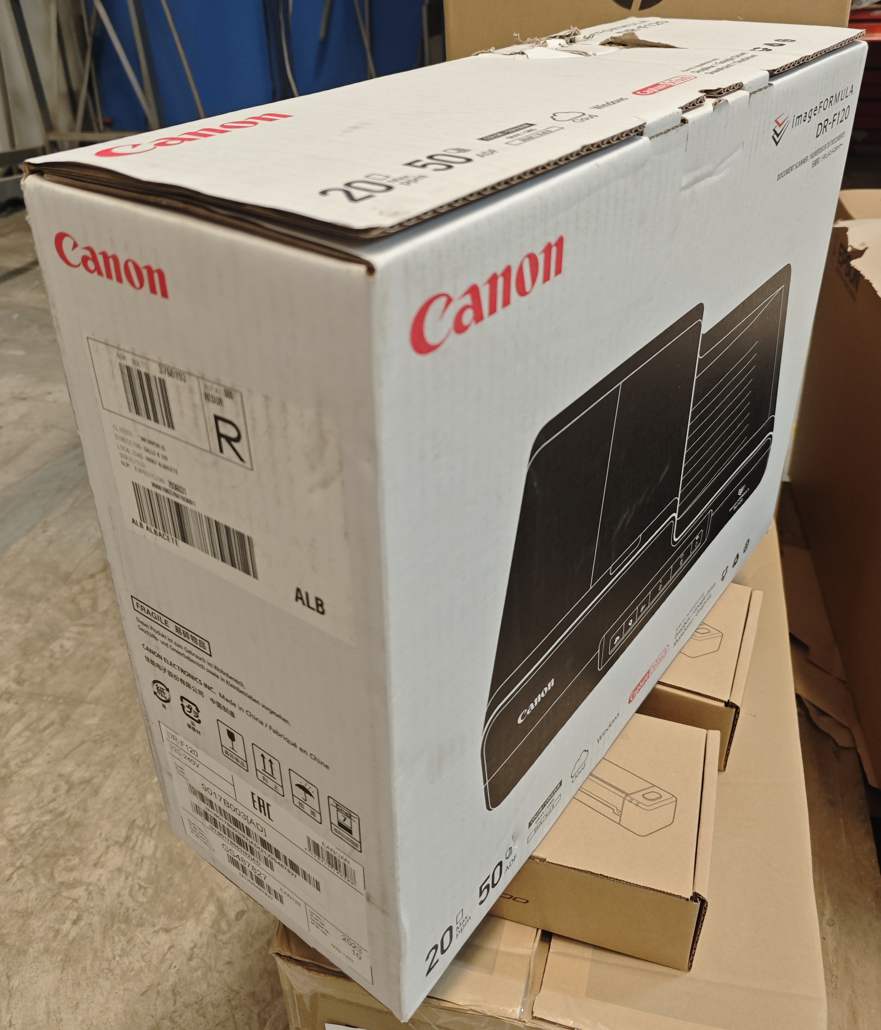 CANON Escaner DR-F120 Sobremesa  -- Caja golpeada pero en buen estado -- Precio rebajado