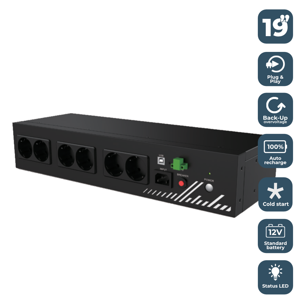 PASHAK SAI Interactivo Rack 800 VA - PH 9202