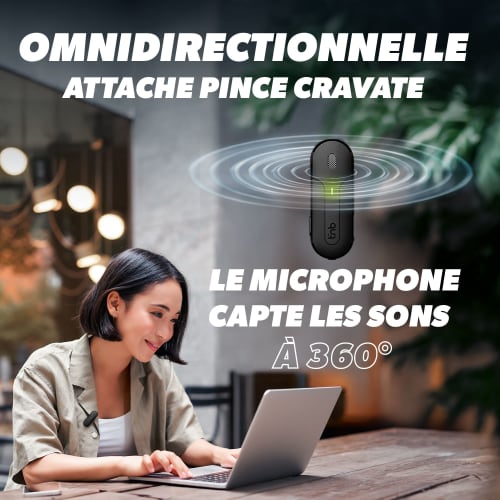 TNB Microfono lavalier inalambrico con estuche de carga - INFLUENCE PRO