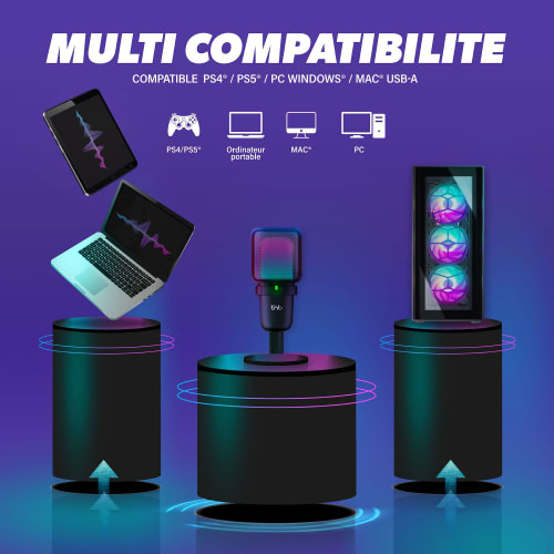 TNB Microfono con iluminacion LED de color - INFLUENCE PRO