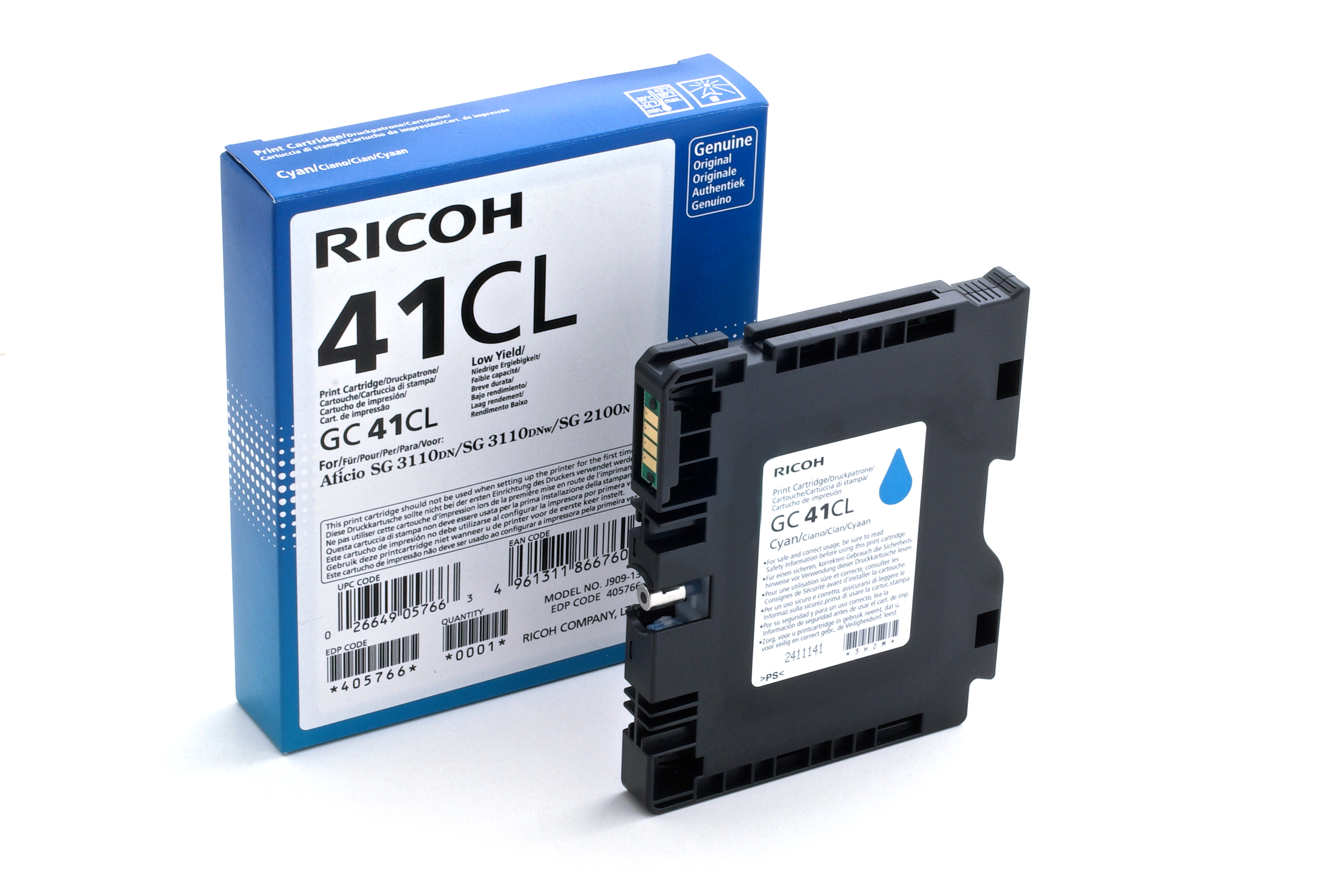 RICOH SG2100N/3110DN/3110DNW/3120B GC-41Cl Cartucho Cyan