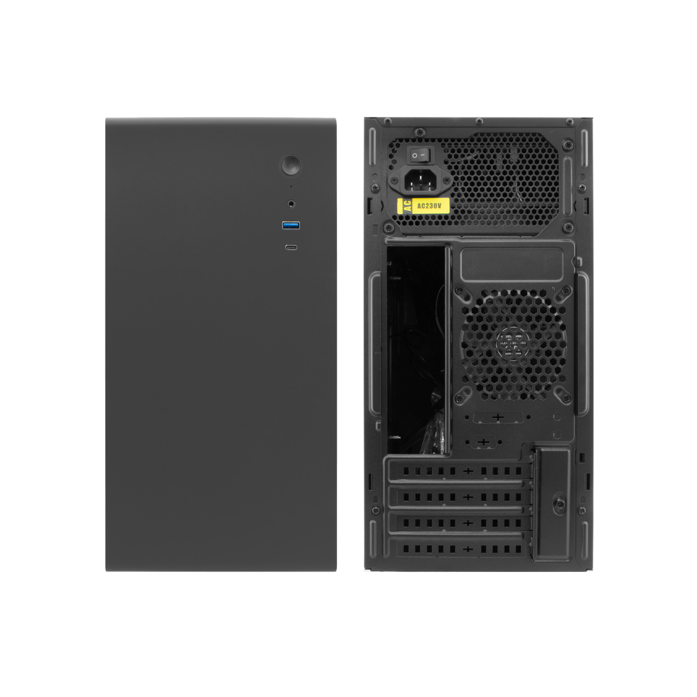 COOLBOX CAJA MATX M640C USB-C 3.2 GEN1 FULLMETAL BASIC500GR 500W + 1 VENT. 90MM