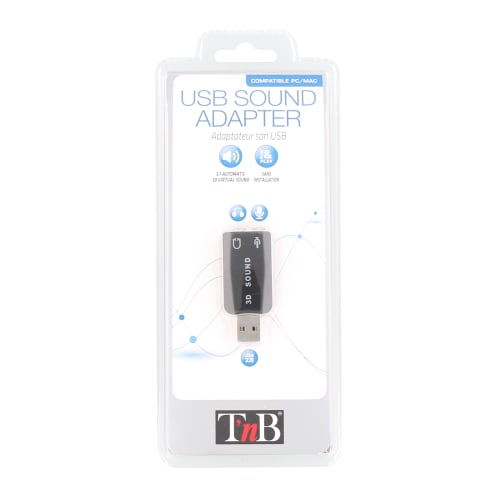 TNB USB audio adapter / 2 jack - 5.1 sound card - black