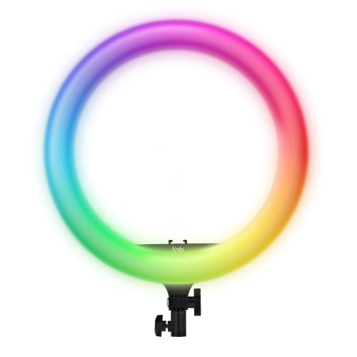 TNB INFLUENCE - 14" LED ring RGB+ tripod for studio - white/ black