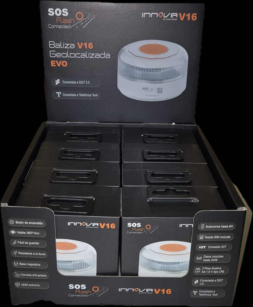 EVO BALIZA EMERGENCIA EVO FLAX GEOLOCALIZADA V16 DGT 3.0