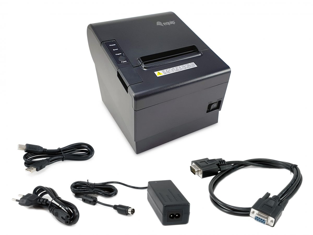 EQUIP TPV Impresora termica de recibos TPV/POS de 58/80 mm USB,RJ45, RS-232  con cortador automatico