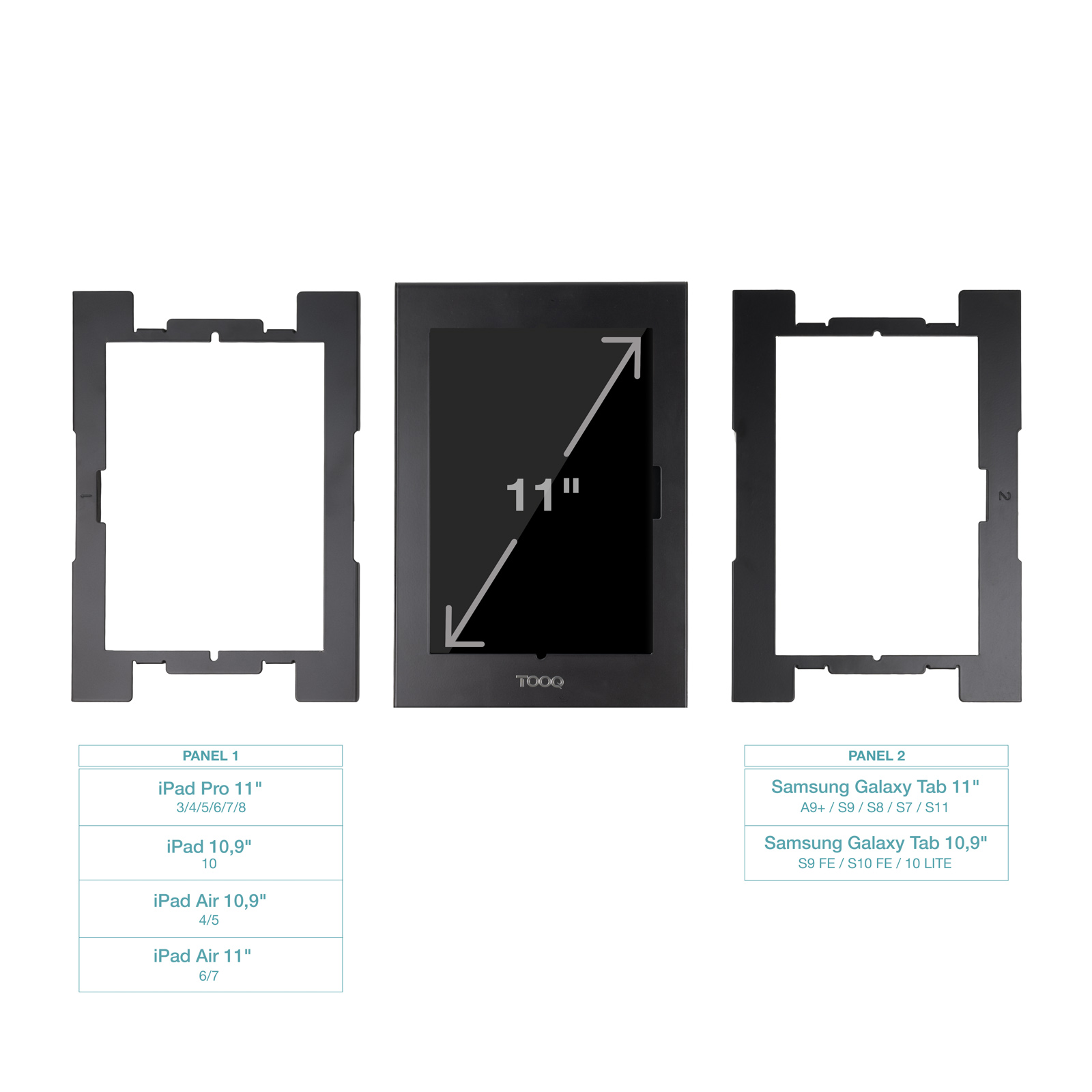 TOOQ MARCO ANTIRROBO TABLET 11", NEGRO