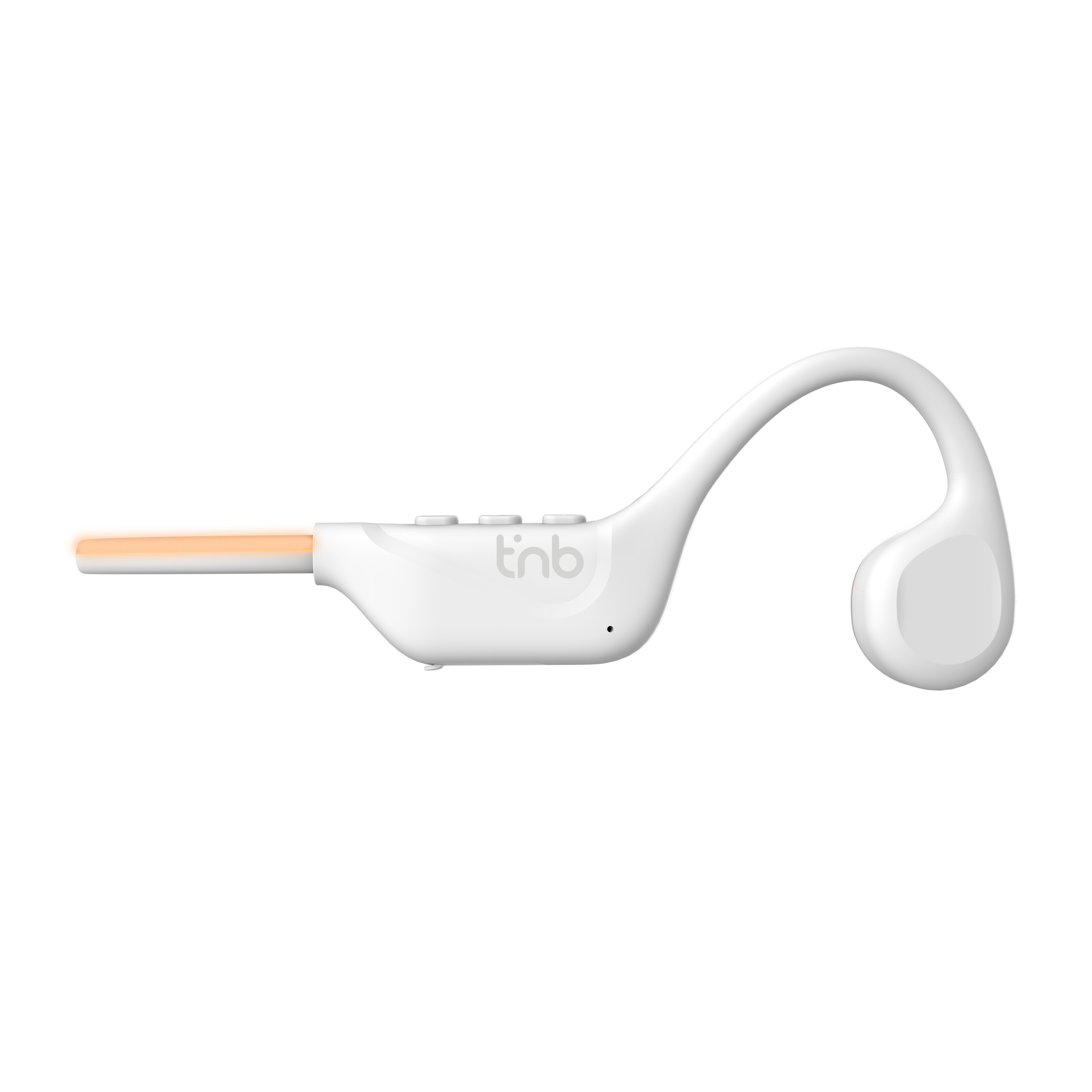 TNB Auriculares ENERGY LIGHT - Bone conduction bluetooth earphones and light-up headband - White