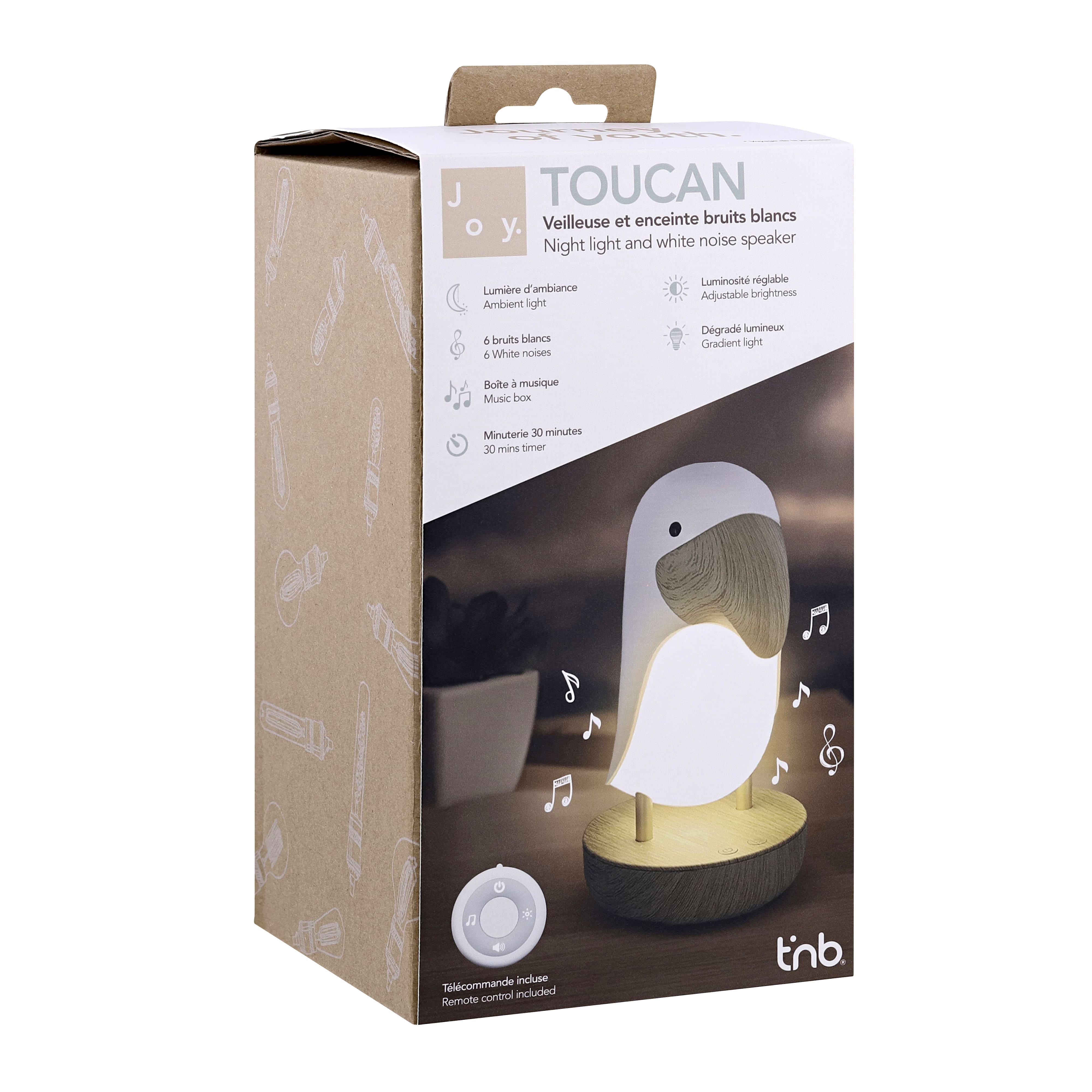 TNB JOY - Luz nocturna de tucan - Toucan night light and white noise speaker - White