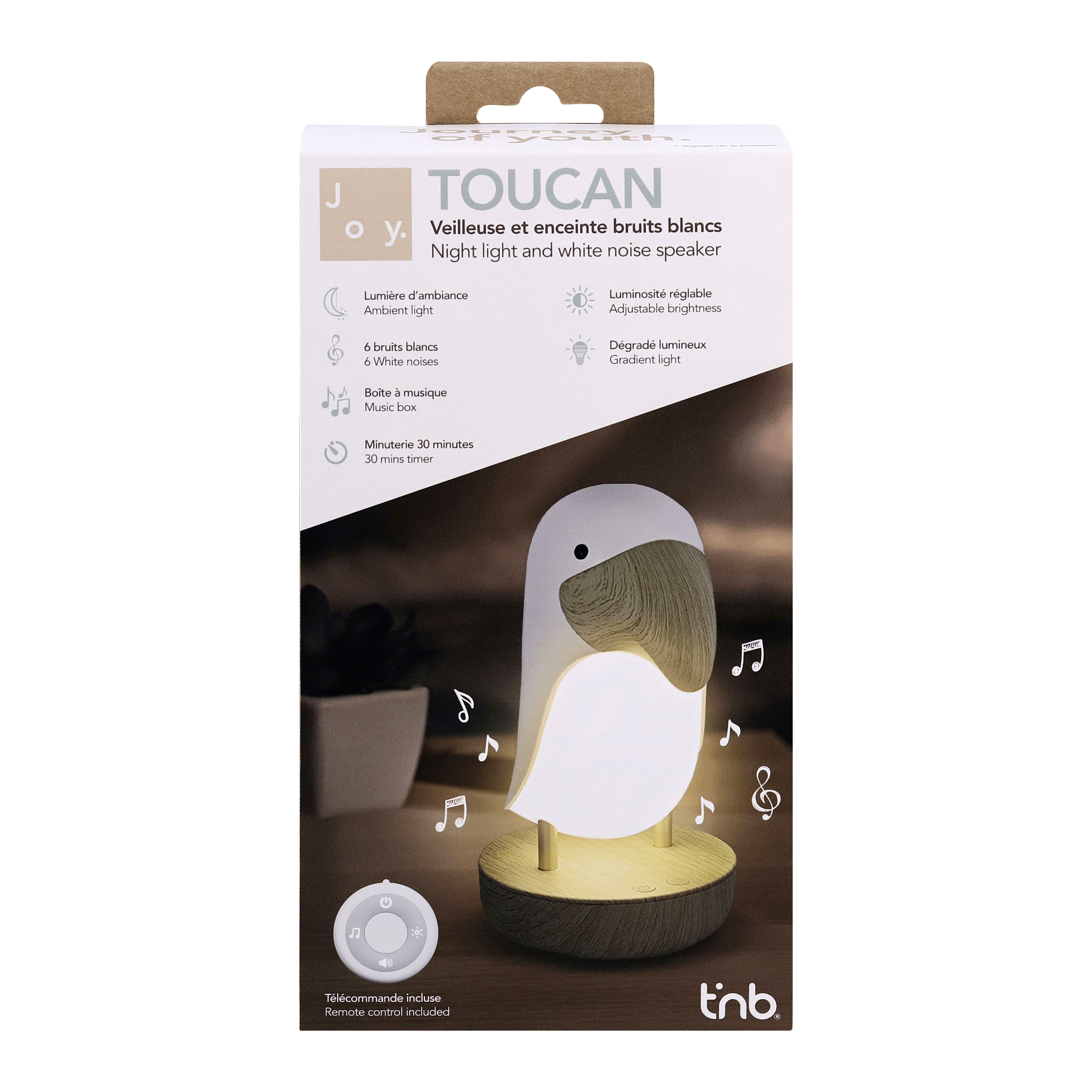 TNB JOY - Luz nocturna de tucan - Toucan night light and white noise speaker - White