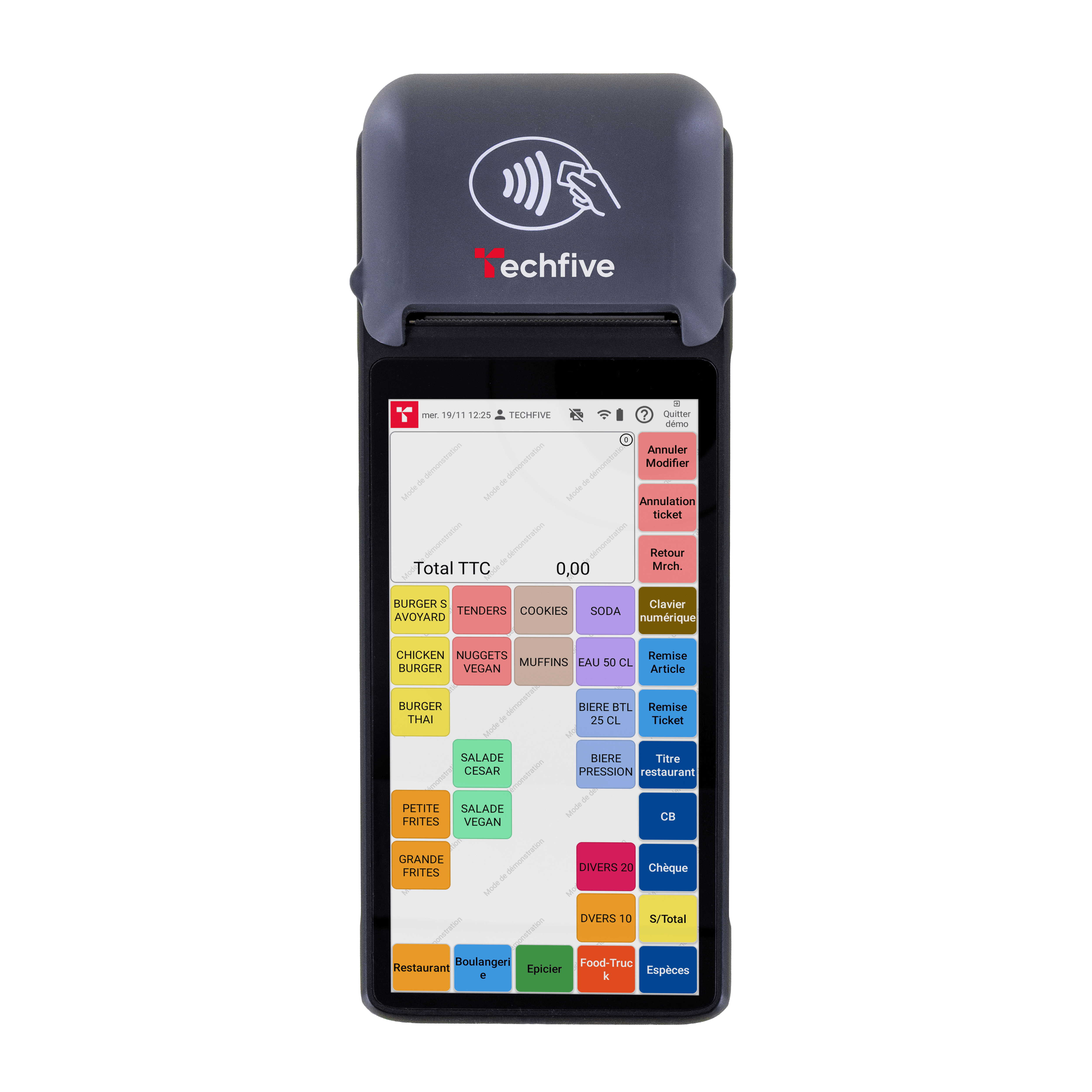 TECHFIVE Caja Registradora  Portatil  ECR76