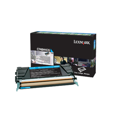 LEXMARK C748 Cartucho de toner cian Alto Rendimiento Retornable