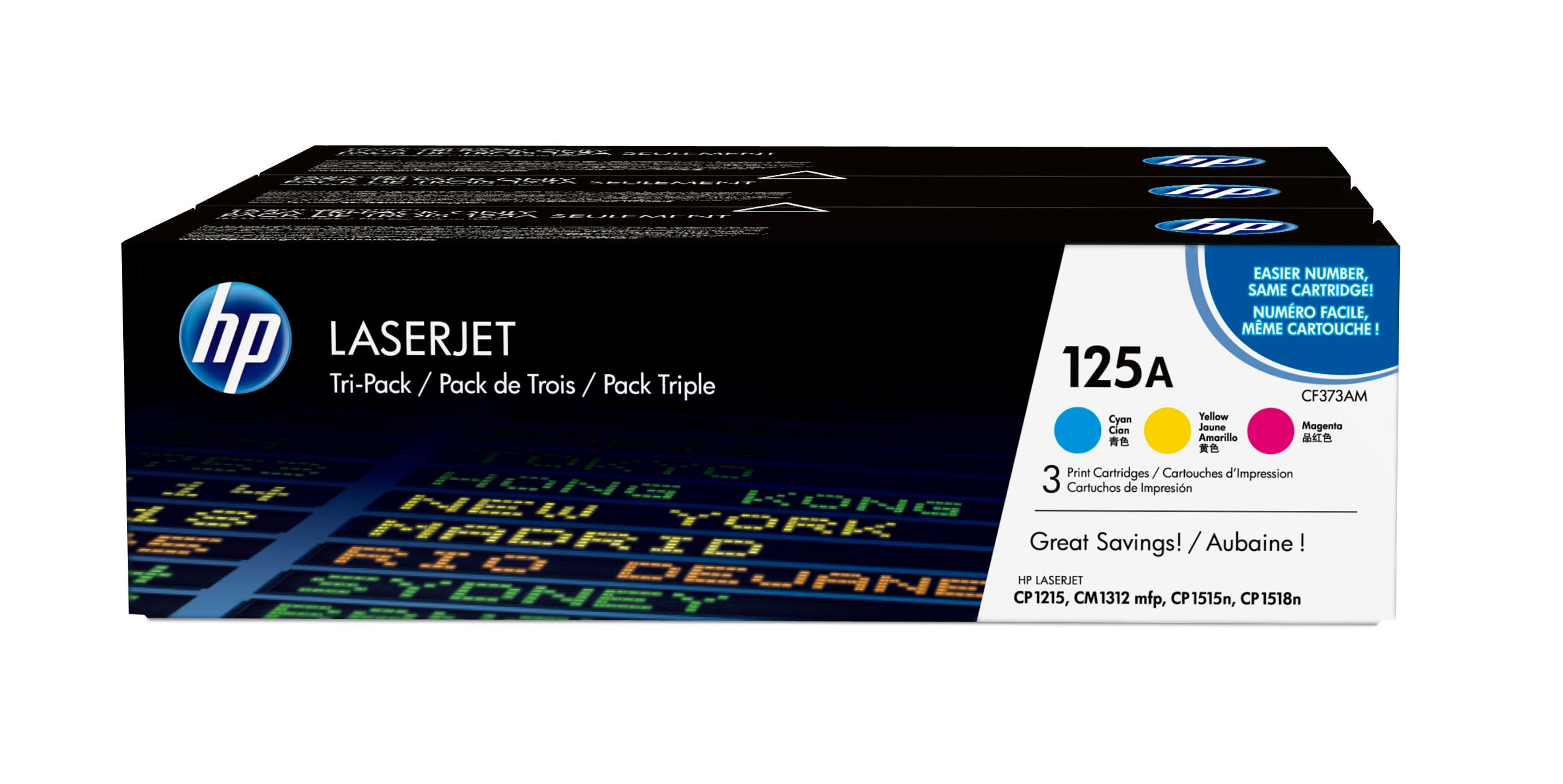 HP CP1515n Toner 125A Pack 3 colores CYM