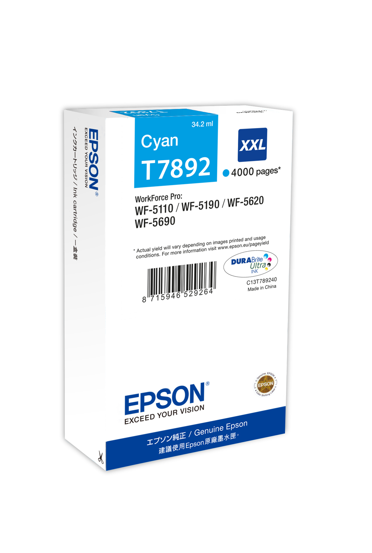EPSON Cartucho Cian 79XXL 4000 paginas WorkForce Pro WF-5xxx Series