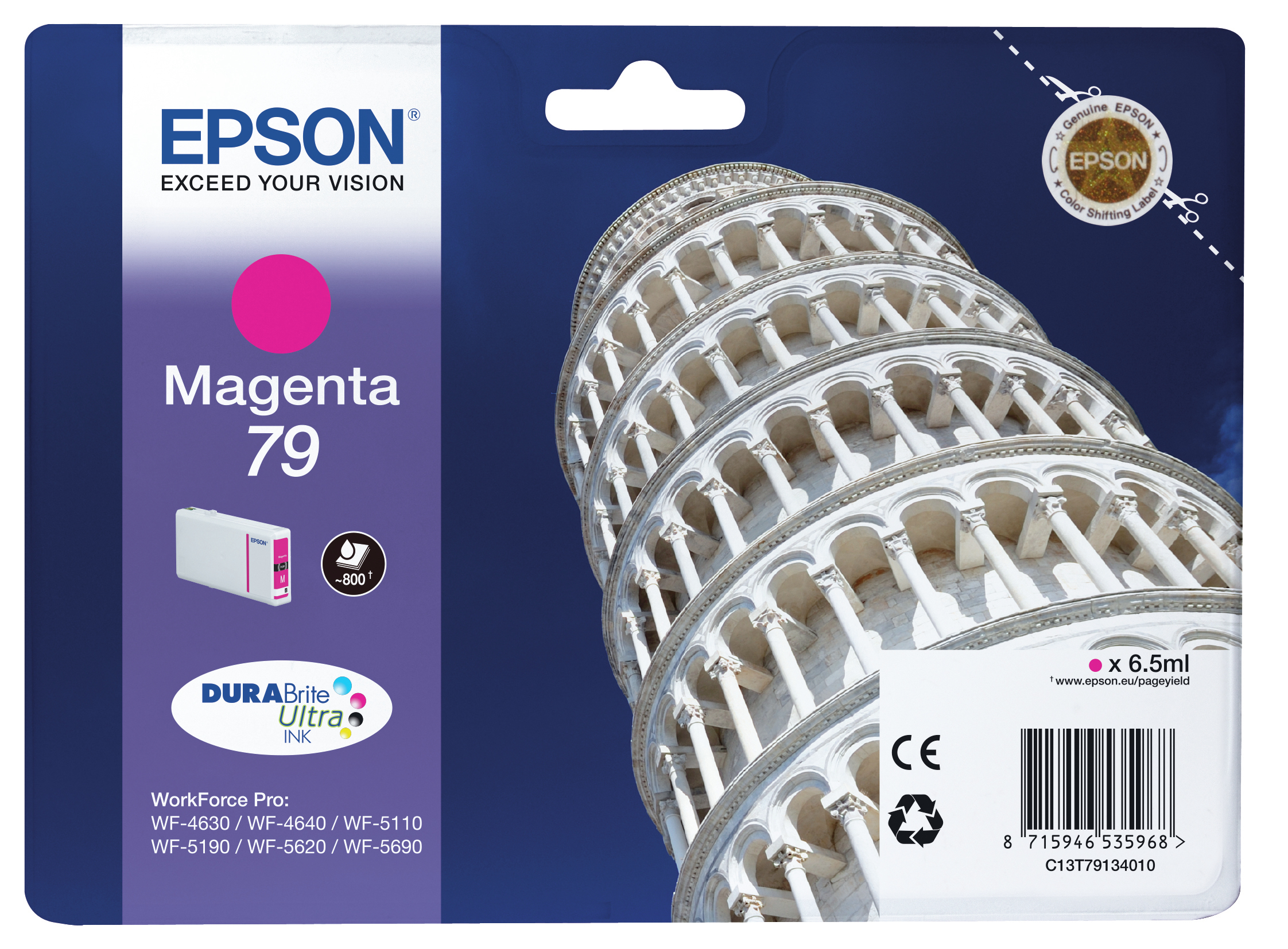 Epson Cartucho Magenta L 900 paginas WorkForce Pro WF-5xxx Series nº79