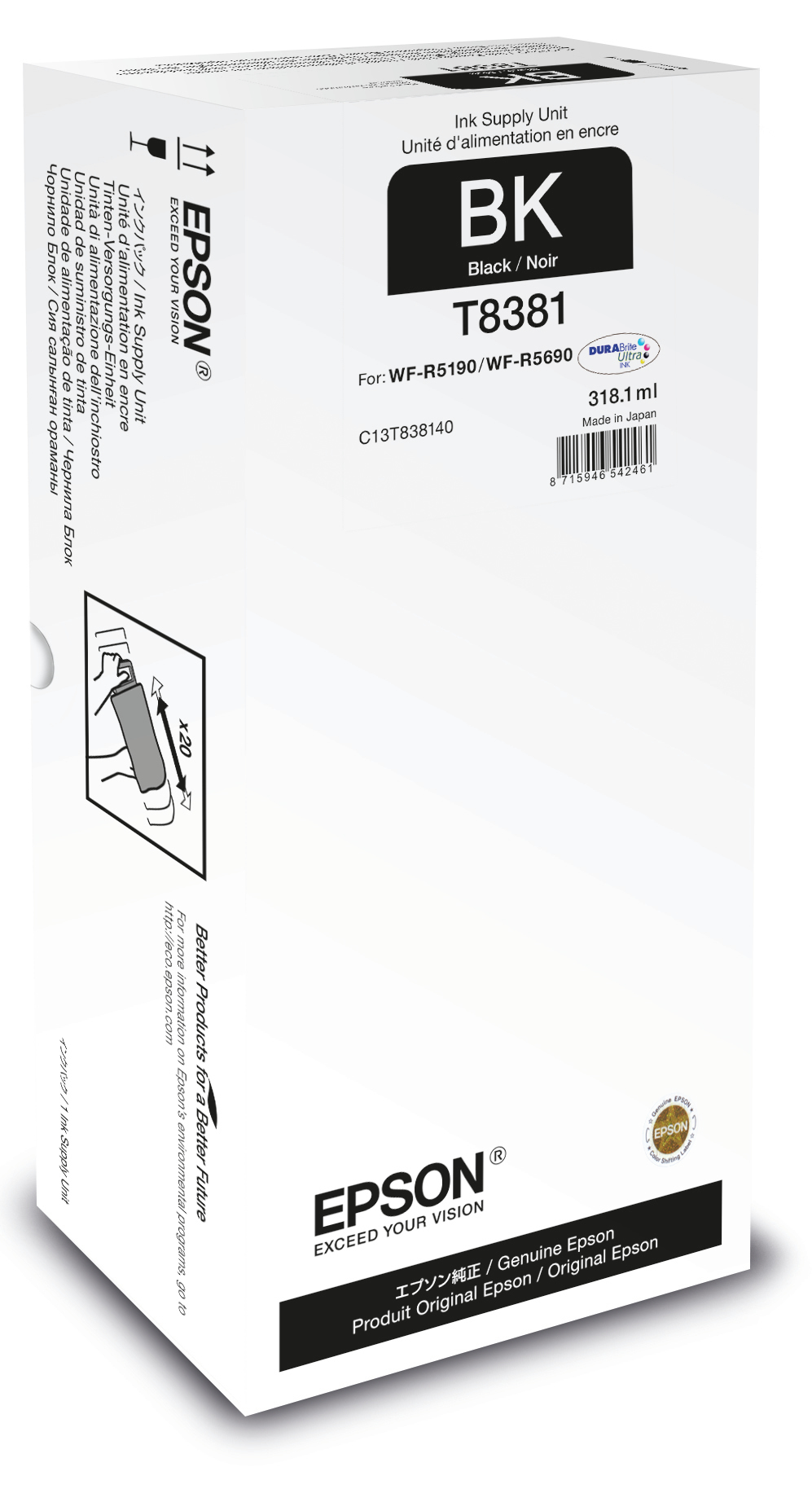 EPSON Supply unit XL Negro 20000p WF-R5xxx