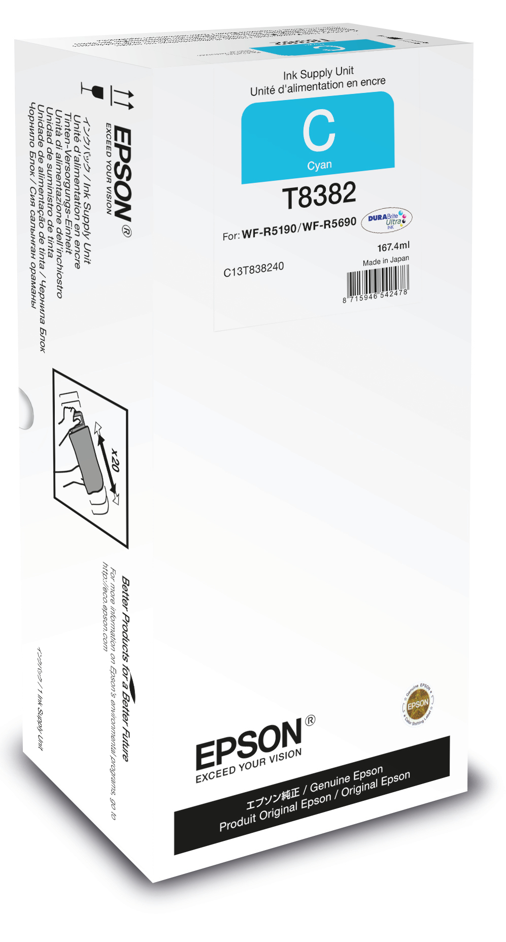 EPSON Supply unit XL Cian 20000p WF-R5xxx