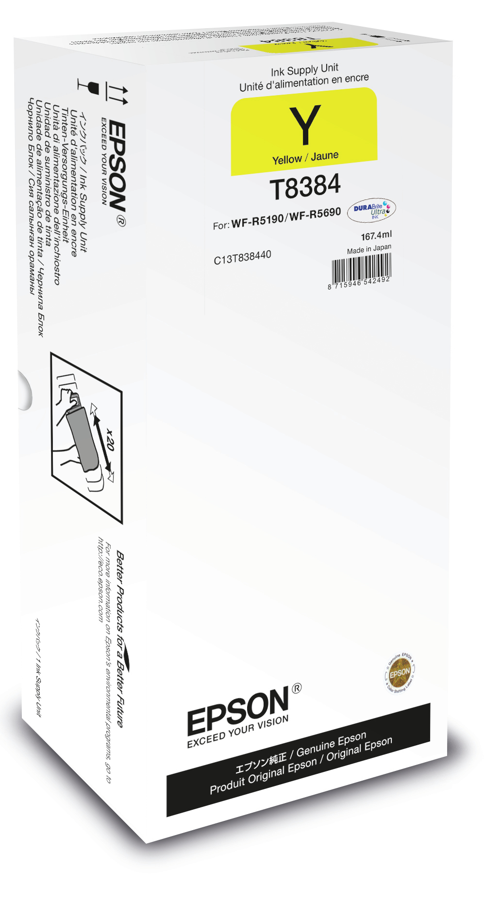 EPSON Supply unit XL Amarillo 20000p WF-R5xxx