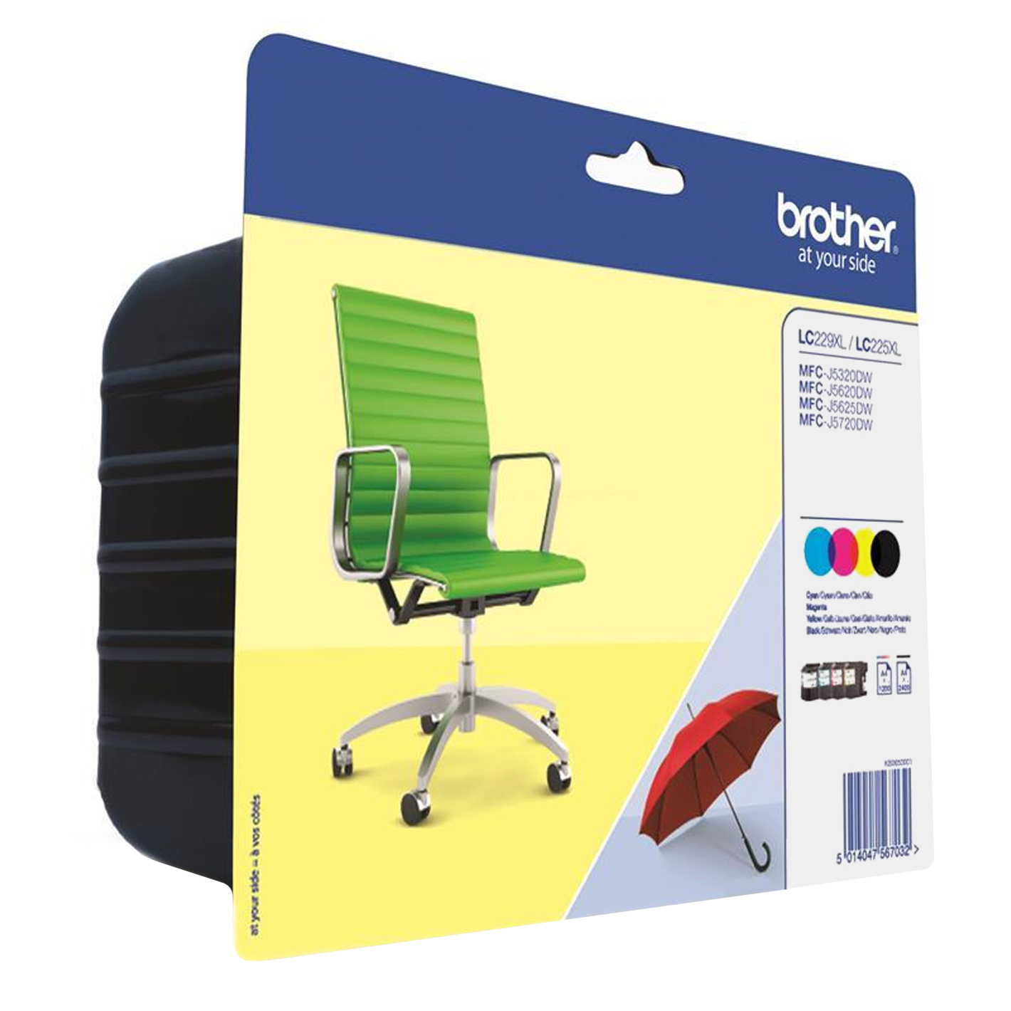 BROTHER Pack cartuchos de tinta negro/cian/magenta y amarillo super larga duracion 5620DW